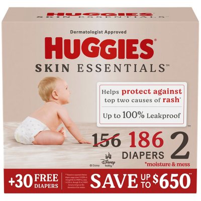 Huggies, Skin Essentials Baby Diapers, Size: 2, 12-18 lbs,