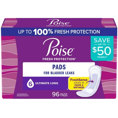 Poise Incontinence Pads, 96 ct. - Sam's Club