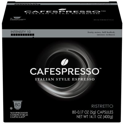 Neem de telefoon op bedriegen Bedachtzaam Cafespresso Ristretto Nespresso Compatible Capsules (0.17 oz. ea., 80 ct.)  - Sam's Club