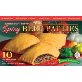 Caribbean Food Jamaican Style Spicy Beef Turnovers, Frozen, 10 ct.