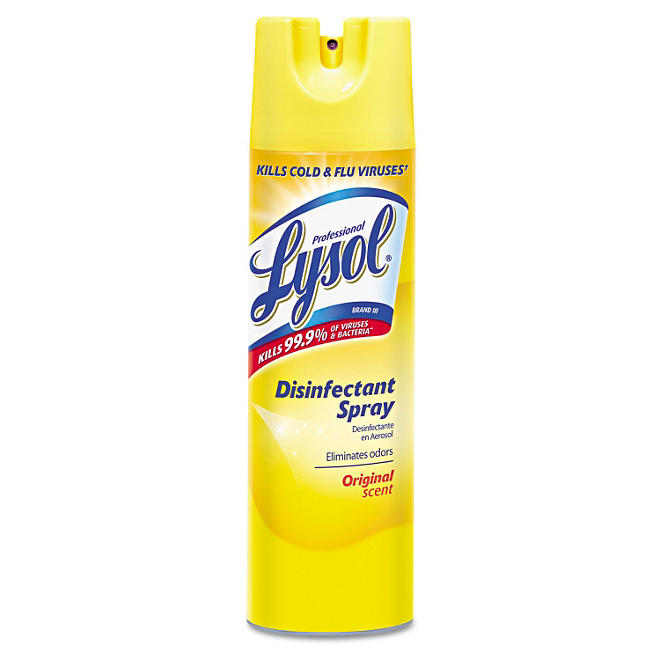 Professional Lysol Disinfectant Spray, Original Scent (19 oz., 12 cans)