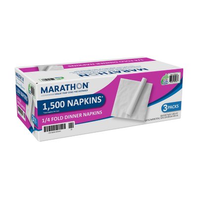 Marathon Embossed Dinner Napkins 1 Ply 16 X 16 White 500 Pk 3 Pk Sam S Club