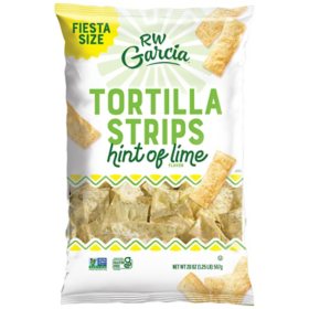RW Garcia Tortilla Strips Hint of Lime, 20oz.