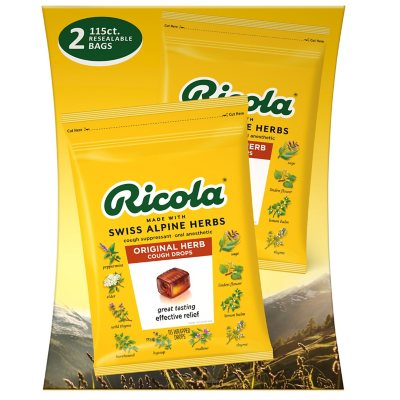 Ricola Original Natural-Herb Throat Drops, 21 Per Bag (3 or 6 Pack)