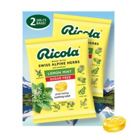 Ricola Sugar-Free Lemon Mint Herb Throat Drops, 210 ct.