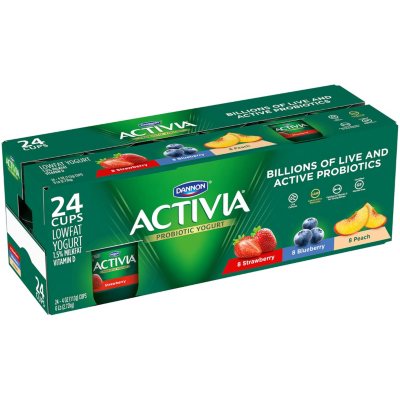 Activia Probiotic Yogurt Variety Pack (4 oz., 24 pk.) - Sam's Club