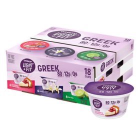 Light & Fit Greek Yogurt Variety Pack (5.3 oz. cups, 18 ct.)