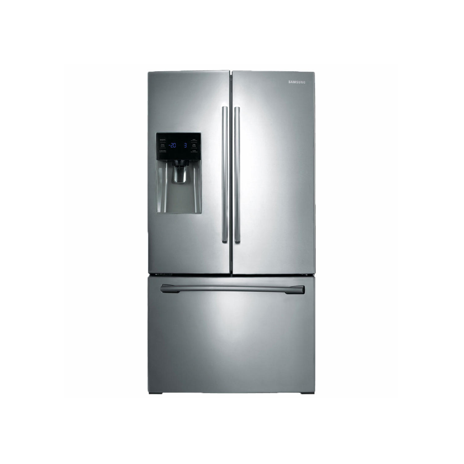 SAMSUNG RF263BEAESR 24.6 Cu. Ft. 3-Door French Door Refrigerator with External Water and Ice Dispenser