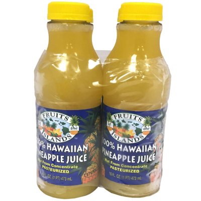 Fruits of the Islands 100% Hawaiian Pineapple Juice (64 oz., 4 pk