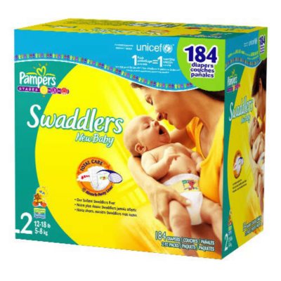 Pampers Swaddlers, Size 2 (12-18 lbs.), 184 ct. - Sam's Club