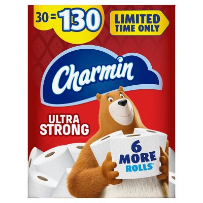 Charmin Ultra Strong Toilet Paper, Giant Mega Roll Bath Tissue (286 ...