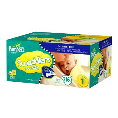 Pampers Swaddlers, Size 2 (12-18 lbs.), 184 ct. - Sam's Club