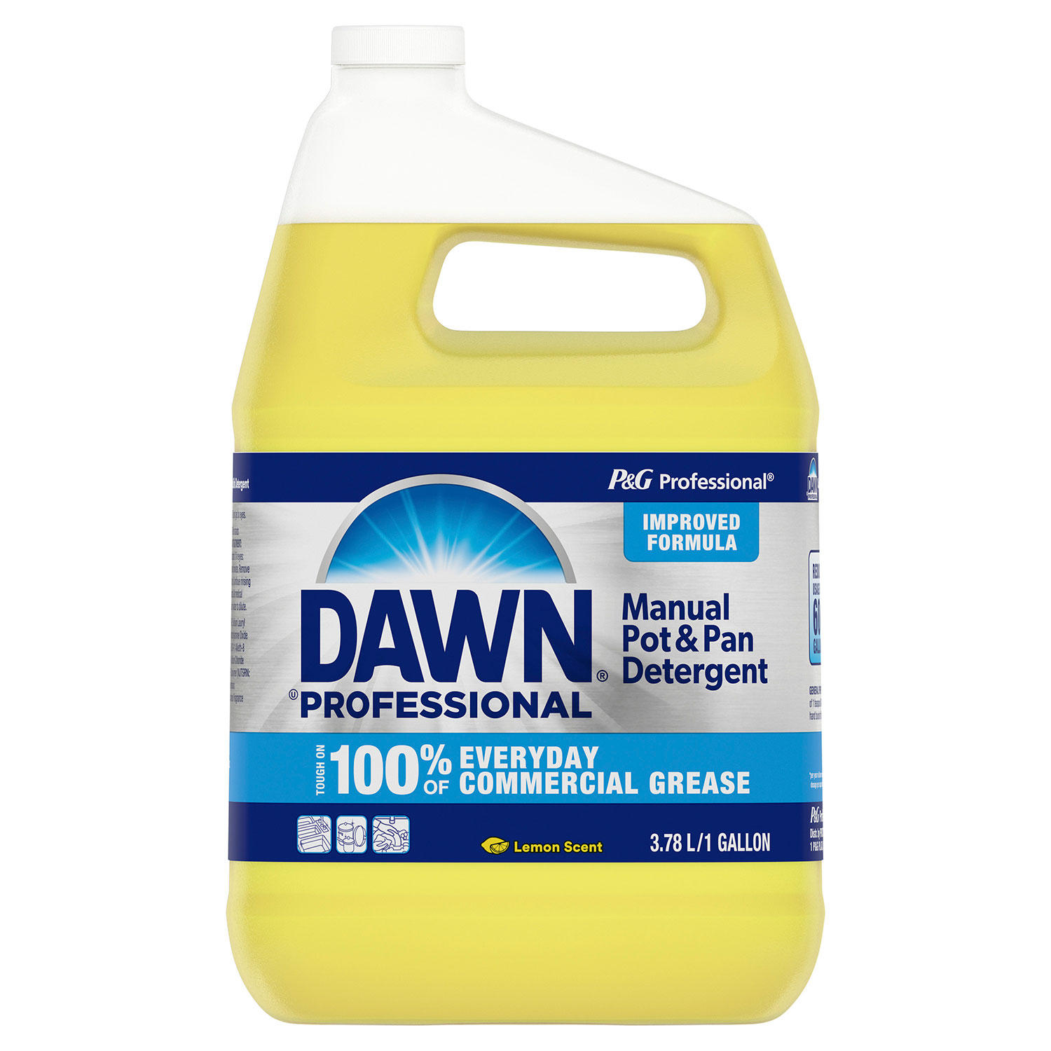 Dawn Professional Manual Pot and Pan Detergent Dish Soap, 1 gal. (Lemon)
