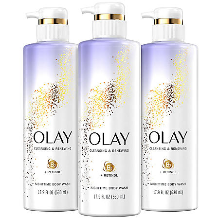 Olay Cleansing & Renewing Nighttime Body Wash with Retinol (17.9 fl., oz. 3 pk.)