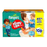 Pampers Easy Ups, Boys, Size 4 (16-34 lbs.), 108 ct.