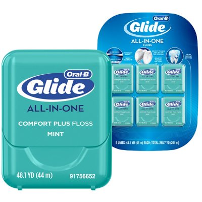 Oral-B Glide Pro-Health Comfort Plus Dental Floss, Mint (44 m, 6 pk.) - Sam's  Club