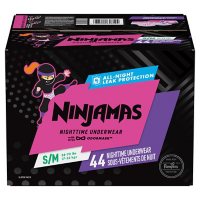 Ninjamas Nighttime Bedwetting Underwear for Girls, Size S/M (44 ct.)