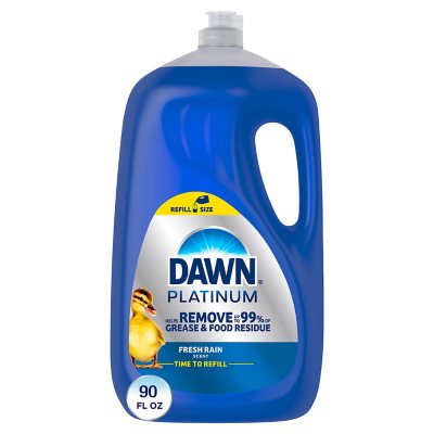 Dawn Platinum Dishwashing Liquid Dish Soap, Refreshing Rain (90 fl. oz.) -  Sam's Club
