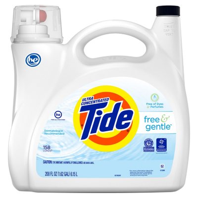 Tide Free and Gentle Liquid Laundry Detergent (158 loads, 208 fl. oz