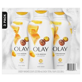 Olay Ultra Moisture Shea Butter Body Wash, 23.6 fl. oz., 3 pk.