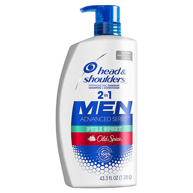 Head & Shoulders Men 2-in-1 Dandruff Shampoo & Conditioner, Old Spice Pure Sport  (43.3 fl. oz.)