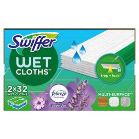 Swiffer Sweeper Wet Mopping Cloth Refills, Lavender Vanilla and Comfort (64 ct.)