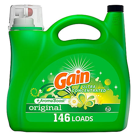 Gain + AromaBoost Ultra Concentrated Liquid Laundry Detergent, Original (146 loads, 200 fl. oz.)