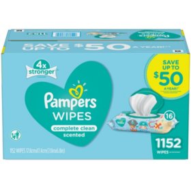 wipes baby pampers clean 1152 complete scented ct club sams sam count samsclub