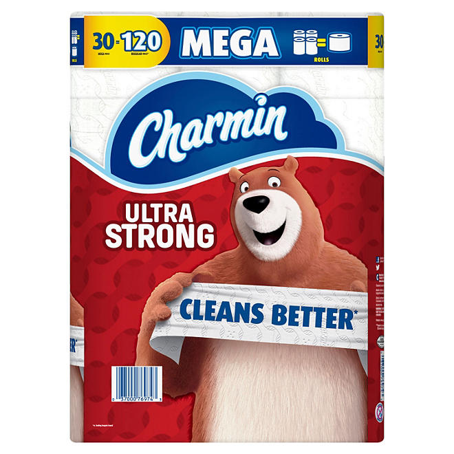 Charmin Ultra Strong Toilet Paper (286 sheets/roll, 30 Mega rolls)