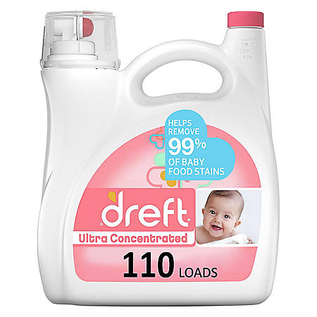 Dreft Ultra Concentrated Liquid Laundry Detergent (110 loads, 150 fl. oz.)