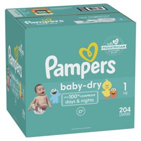 Pampers Baby-Dry Leakproof Diapers (Sizes: 1-6)