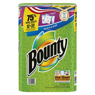 Bounty Select-A-Size Regular Paper Towel Roll in White (6-Pack)