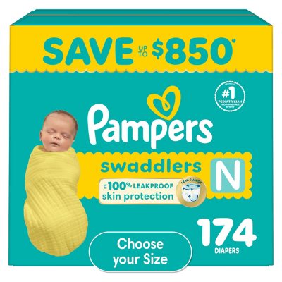 Pampers Swaddlers Softest Ever Diapers (Sizes: Newborn -7) - Sam's