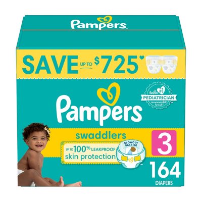 Pampers Swaddlers Diapers, Newborn, 84 Count (Select for More Options)