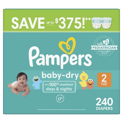 Pampers Swaddlers Diapers, Sizes Newborn-8 - Sam's Club