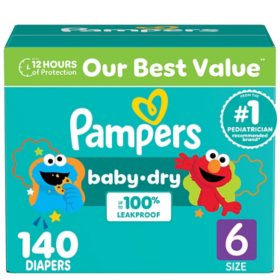 Pampers Baby Dry Diapers, Sizes 1-6