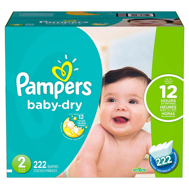 Pampers Baby Dry Diapers (Choose Your Size)