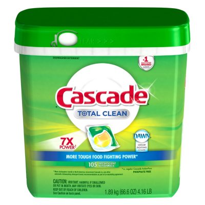  Cascade Dishwasher Pods, Actionpacs Dishwasher Detergent,  Original Fresh, 105 Count : Health & Household