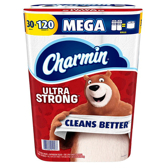 Charmin Ultra Strong Toilet Paper 30 Mega Rolls