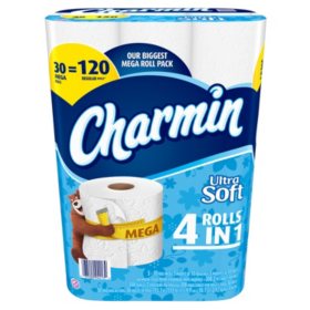 Charmin Ultra Soft Toilet Paper 30 Mega Rolls Sam S Club