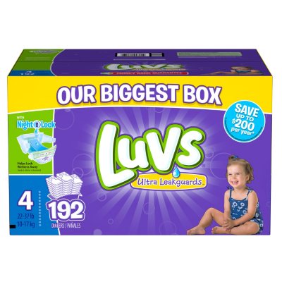 sam's club luvs diapers size 4