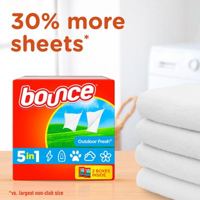 Bounce Fabric Softener Sheets, Outdoor Fresh Scent, 80 ct