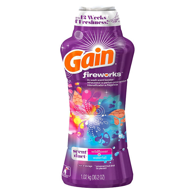 Gain Fireworks Laundry Scent Booster Beads, Wildflower & Waterfall (36.2 oz.)