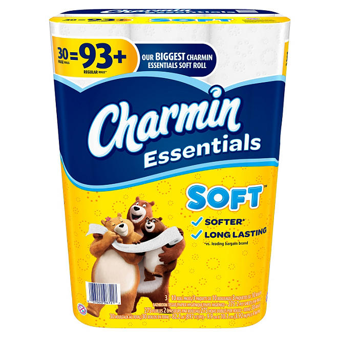 Charmin Essentials Soft Toilet Paper (30 rolls)