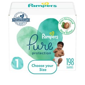 Pampers Pure Protection One-Month Supply Diapers (Sizes: 1-6)