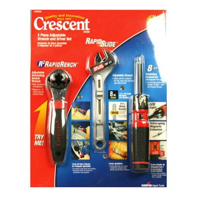 Crescent 3 Piece Adjustable Wrench & Driver Set - Sam's Club