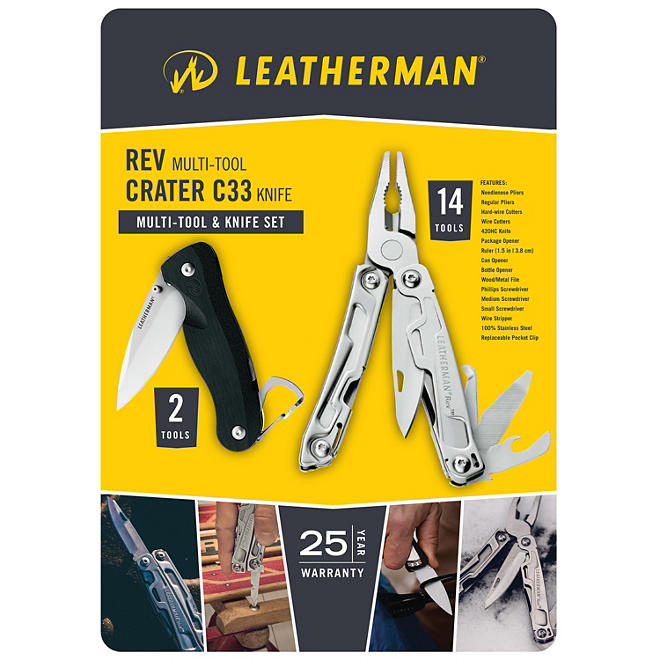 Leatherman Rev and Crater C33 Multi-Tool Knife Set
