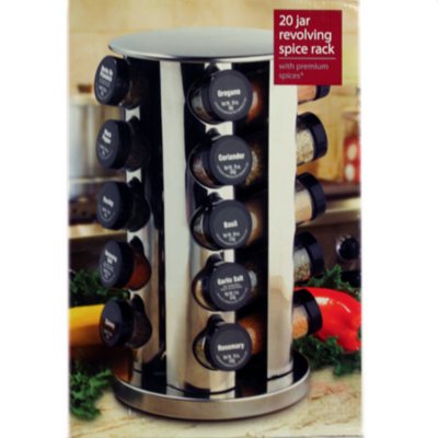 Orii 20 Jar Stainless Steel Rotating Spice Rack with Spices Included -  Sam's Club