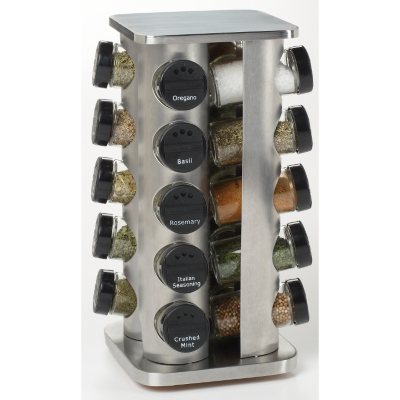 20-Jar Revolving Spice Tower with Free Spice Refills for 5 Years