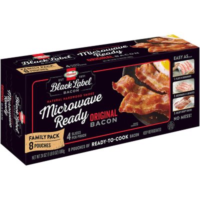 Hormel Black Label Microwave Ready Bacon 24 Oz 32 Slices Sams Club